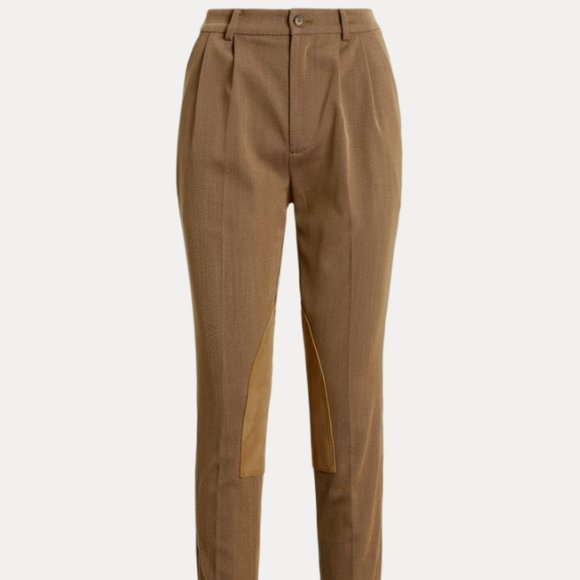 Lauren Ralph Lauren Camel Pleated Bi-Stretch Jodhpur Pant - Picture 4 of 5